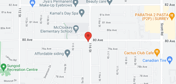 map of 11590 80 AVENUE